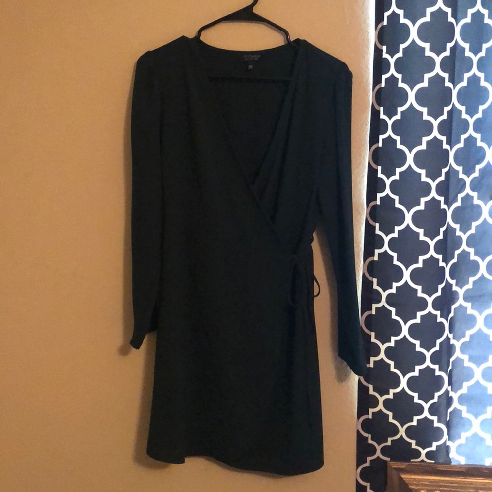 Top shop hunter green wrap dress